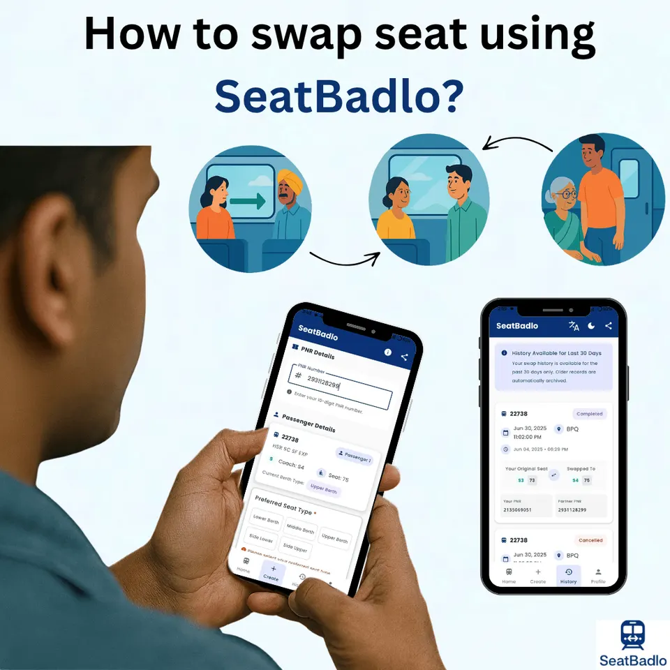 How to Swap Train Seats or Berths with SeatBadlo